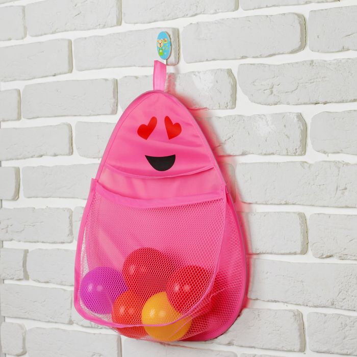 Кармашек подвесной "Смайлик", розовый