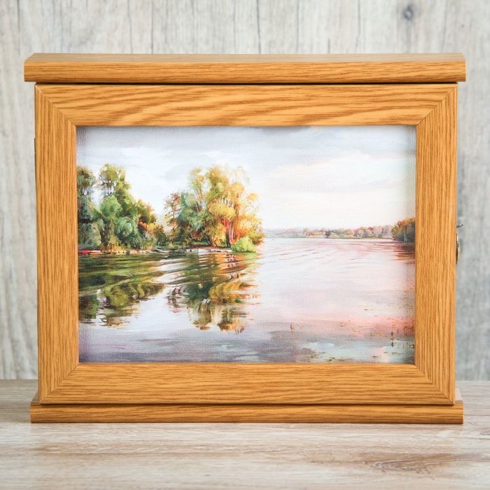 Ключница "Озеро"  вишня 17х24 см