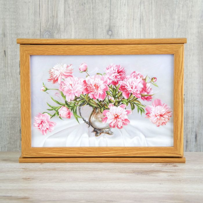 Ключница "Цветы"  вишня 24х34 см