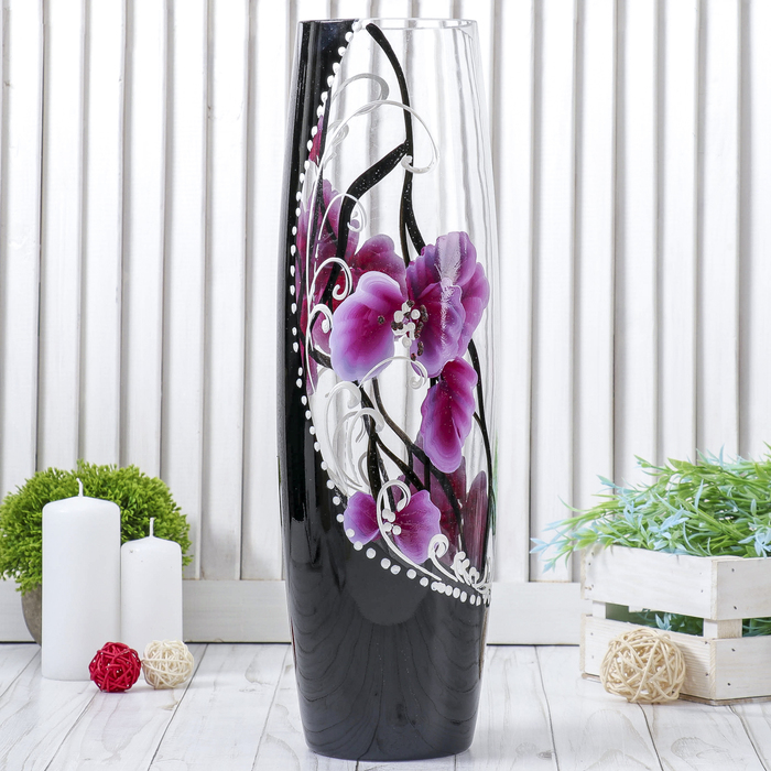 Ваза "Алазия" цветная d-9х12х40см