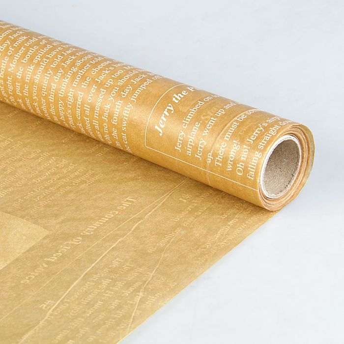 Калька для цветов "Афиша", белый на кремовом, 0,5 х 10 м