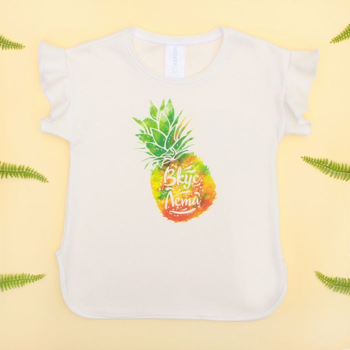 Футболка детская KAFTAN "Вкус лета", рост 110-116 (32), 5-6 лет, цвет белый