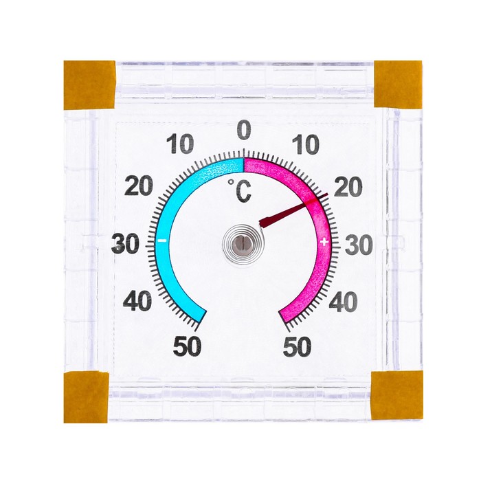 Термометр оконный ТББ Биметалический (t -50 + 50 С) квадратный в пакете