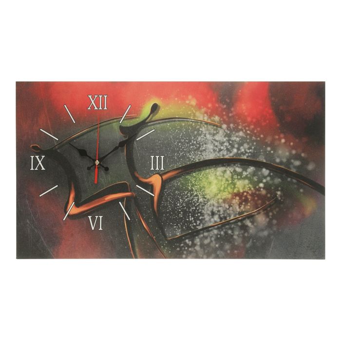 Часы на холсте "Абстракция", 35х60 см