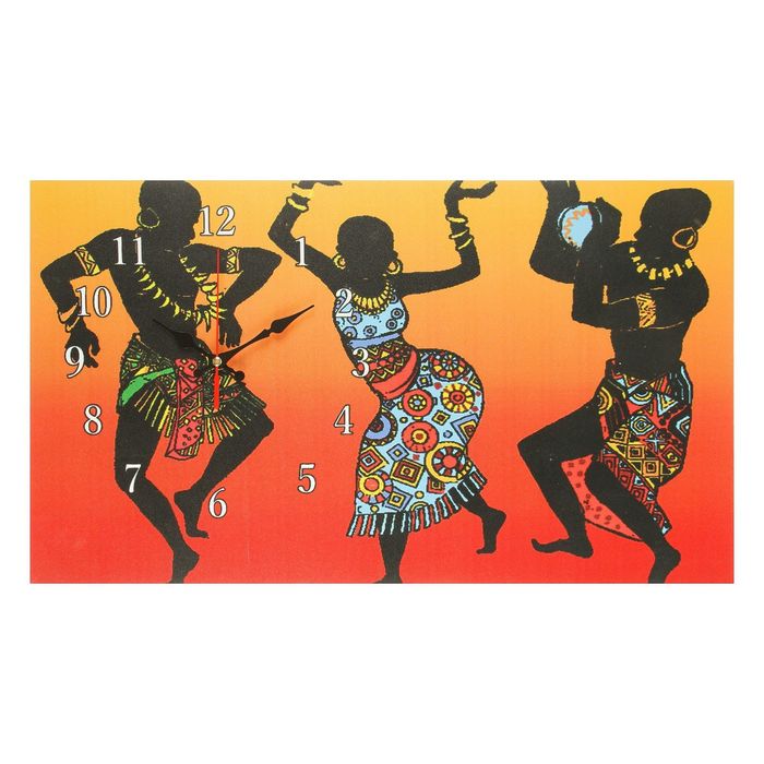 Часы на холсте "Танец", 35х60 см