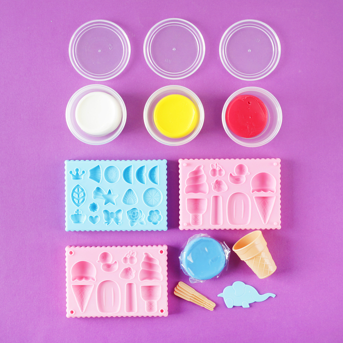 Набор массы для лепки "Мороженое", 2 х 35 г + 2 х 15 г