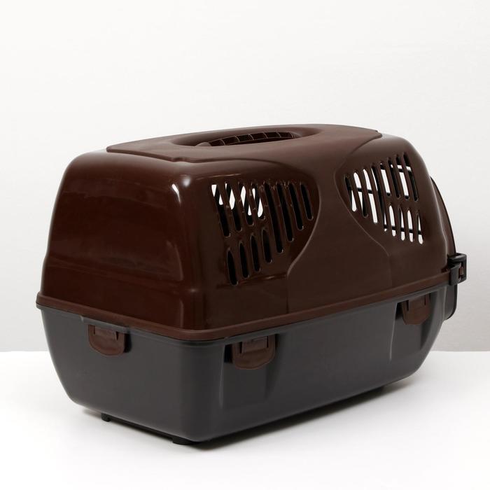 Переноска для животных "Сириус", 33,5 х 31 х 50 см, цвет шоколад