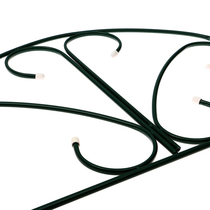 Ограждение декоративное, 69 х 350 см, 5 секций, с заглушками, металл, зелёное, «Бабочка»