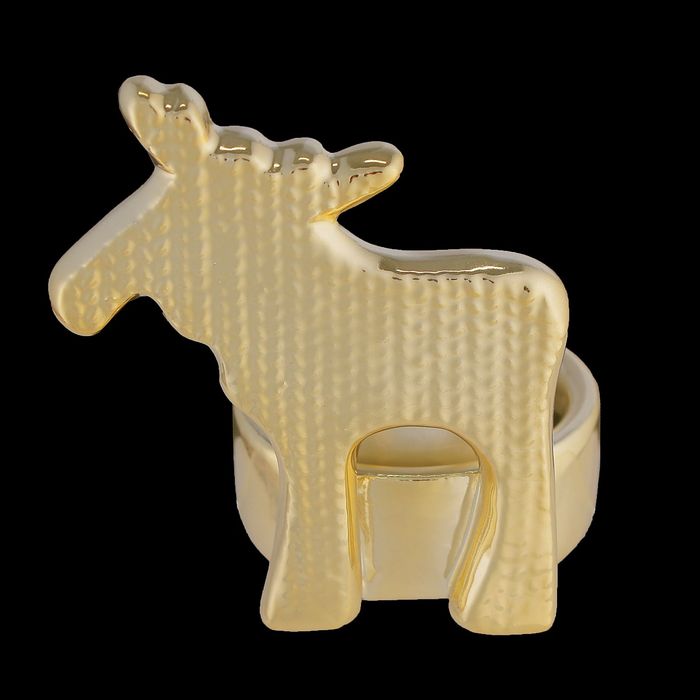 Подсвечник золото "Лосик" 7,4х7х5,8 см