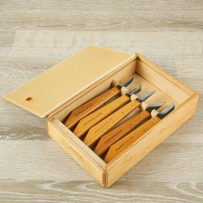 Набор ножей (5 шт) для фигурной резьбы по дереву