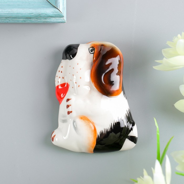 Магнит керамика "Бассет" 6х4,7х1,5 см