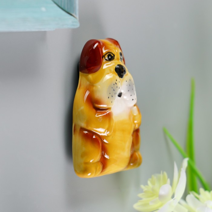 Магнит керамика "Бульдожка" 6х4,6х1,5 см