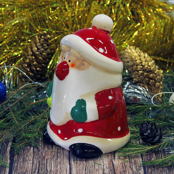 Копилка керамика "Дед Мороз" 14х8,7х9 см