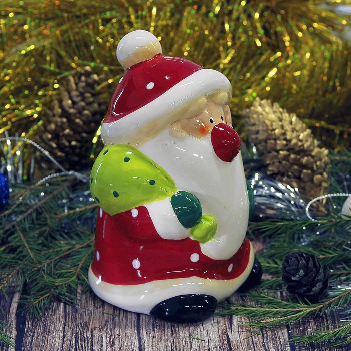 Копилка керамика "Дед Мороз" 14х8,7х9 см