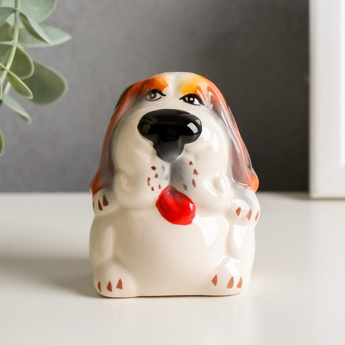 Сувенир керамика "Щенок бассета" 6х4,5х7,5 см