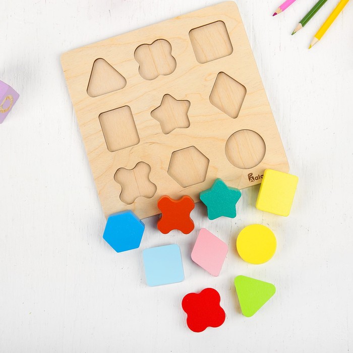 Сортер "Цветные фигуры", 9 элементов