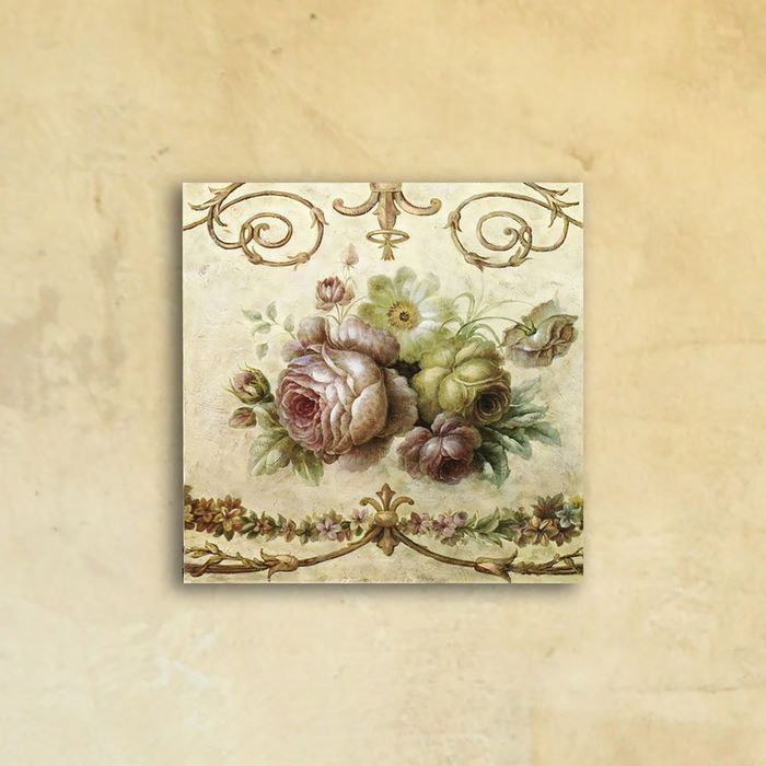 Картина на стекле "Цветы" 28*28 см