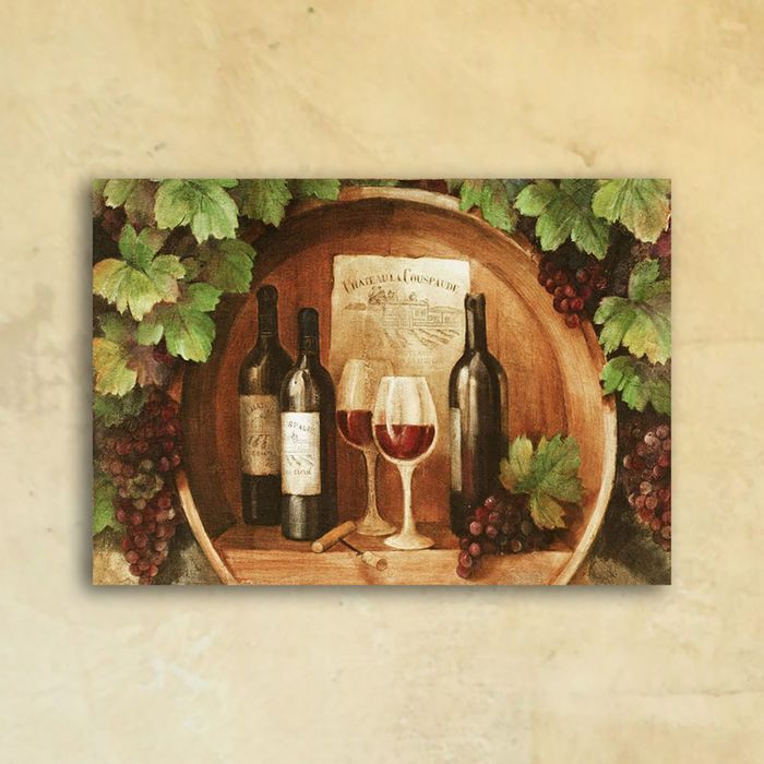 Картина на стекле "Виноградное вино" 28*40 см