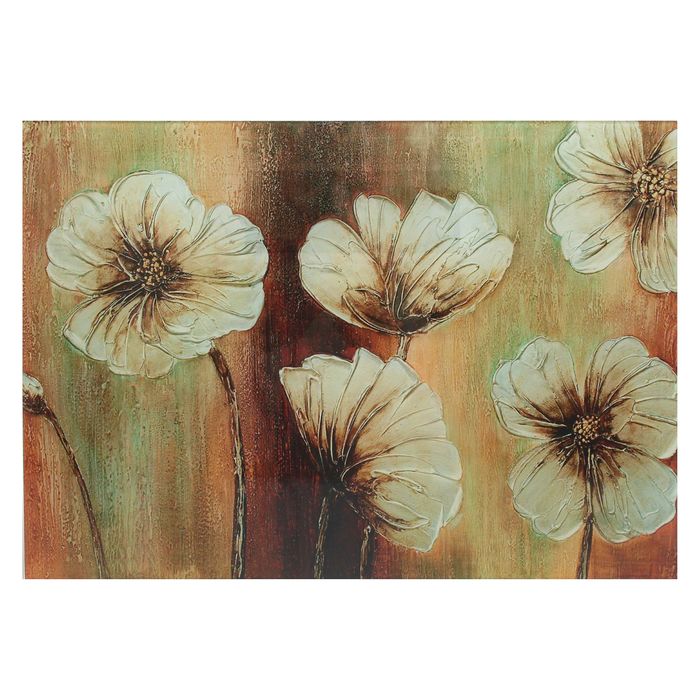 Картина на стекле "Белые цветочки" 28*40 см