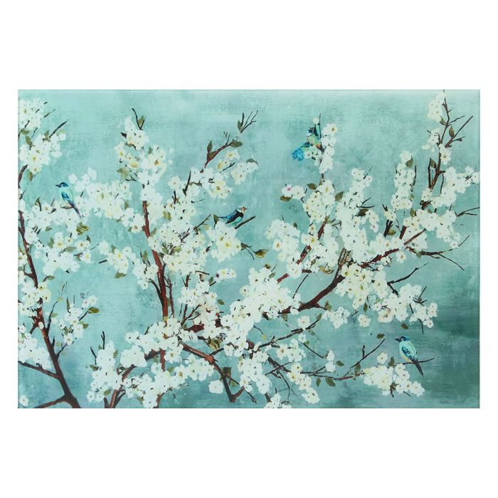 Картина на стекле "Ветка яблони" 28*40 см