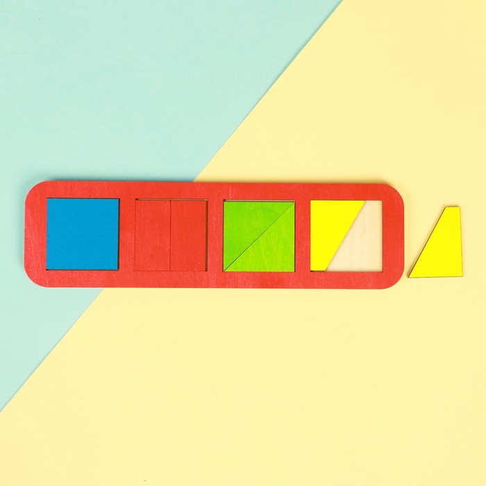 Рамка-вкладыш "Квадраты, 4 шт." по методике Никитина, 7 элементов, МИКС