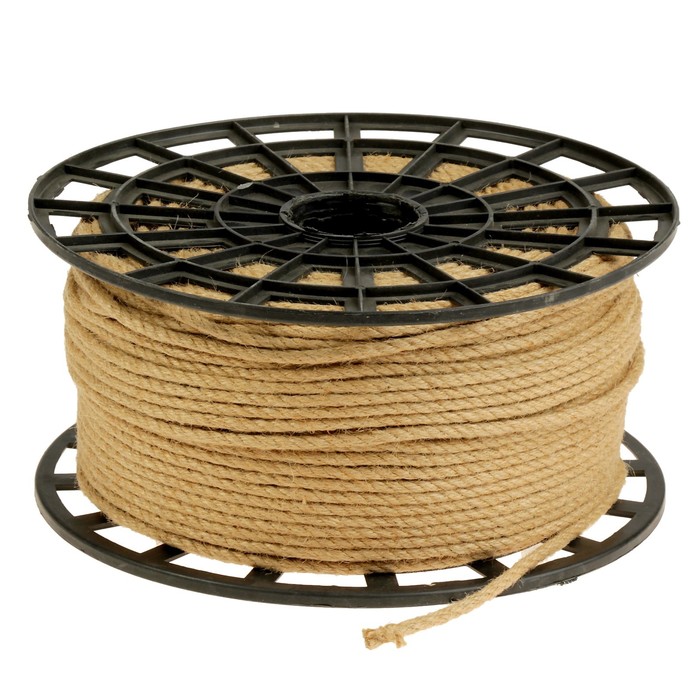 Канат джутовый крученый 6 мм, кашутка (250 м)