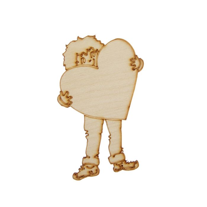 Основа для магнита для декора "Мальчик с сердцем", с магнитом, 6,5х9,7 см