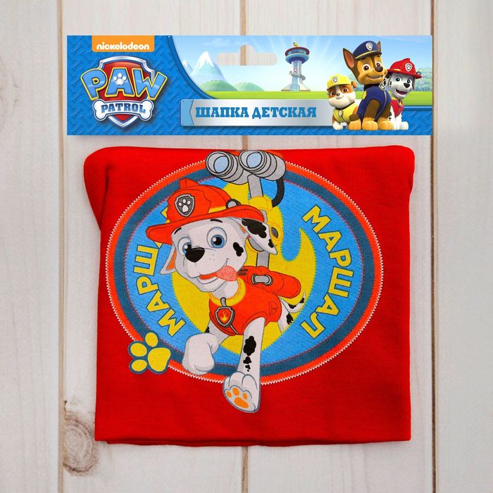 Щенячий патруль. Шапка детская Paw Patrol "Маршал" размер 54, хлопок 100%