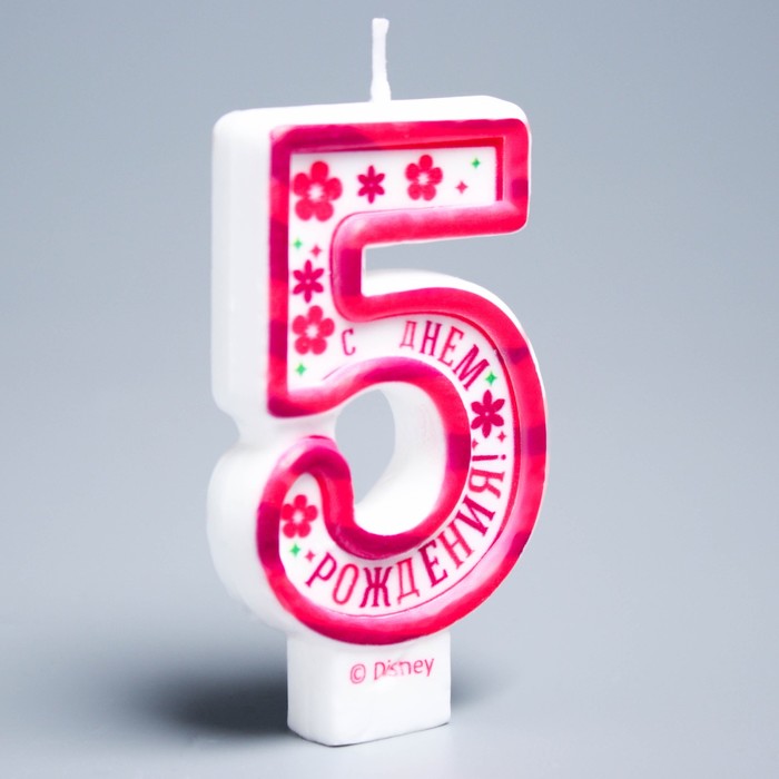 Свеча в торт цифра Дисней 5 " С Днем Рождения", Феи : Динь - Динь