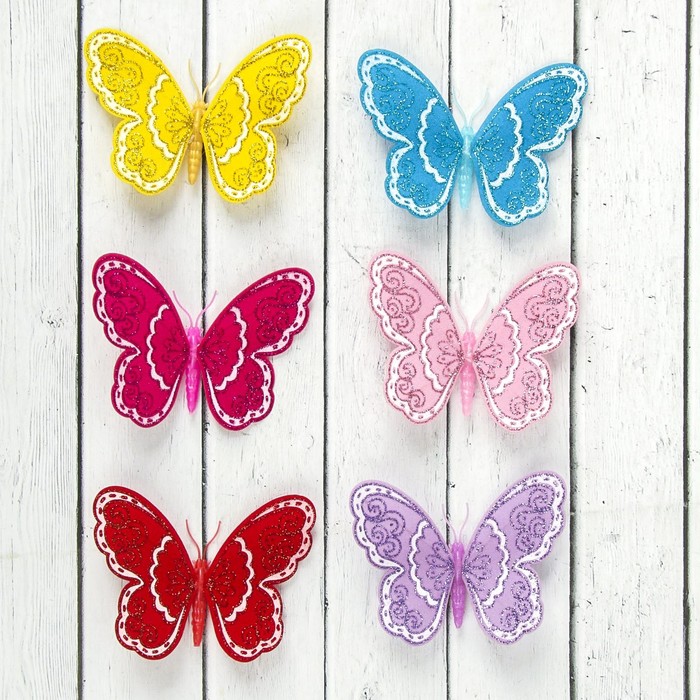 Магнит "Бабочка весенняя" 8х6,5 см