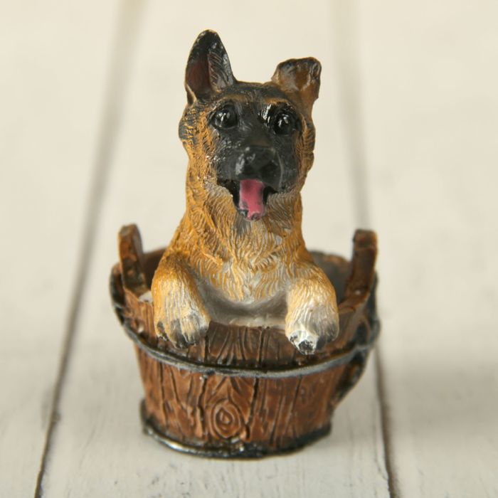 Сувенир полистоун "Щеночек в ведре" МИКС 6х3,5х3,5 см