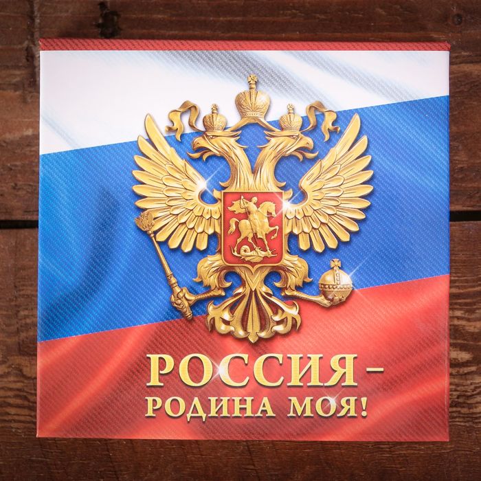 Футляр для бумаги с карандашом "Россия - Родина моя", 100 листов