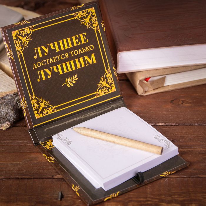 Футляр для бумаги с карандашом "Для важных записей", 100 листов