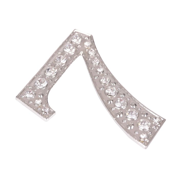 Дверной номер со стразами "7" (серебро), 4 х 5 см