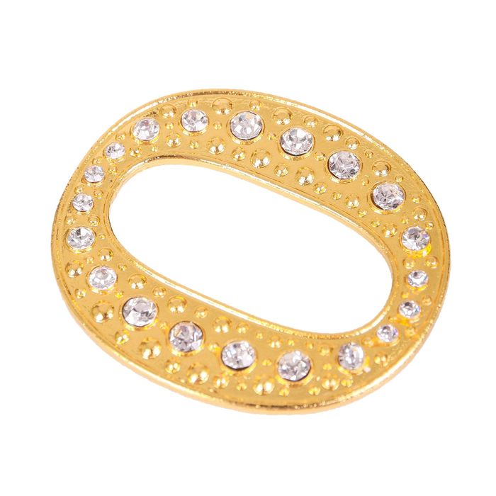 Дверной номер со стразами "0" (золото), 4,2 х 5 см