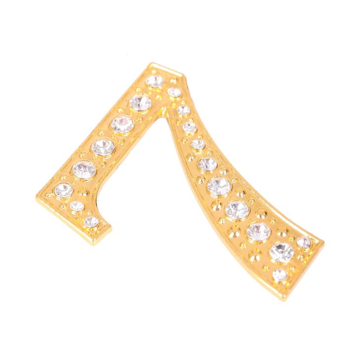 Дверной номер со стразами "7" (золото), 4 х 5 см