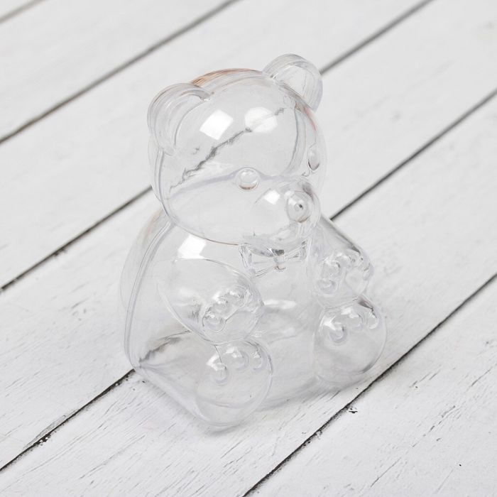 Основа для творчества и декорирования - фигура с 2 половинками "Мишка" размер 6*5*7