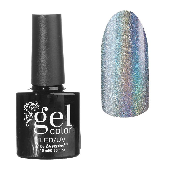 Гель-лак для ногтей "Голография", четырёхфазный LED/UV, 10мл, цвет 01-001 серебристый