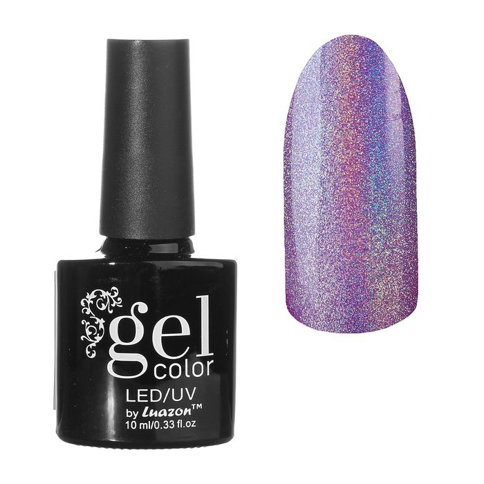 Гель-лак для ногтей "Голография", четырёхфазный LED/UV, 10мл, цвет 05-008 сиреневый