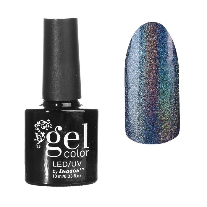 Гель-лак для ногтей "Голография", четырёхфазный LED/UV, 10мл, цвет 06-009 серый