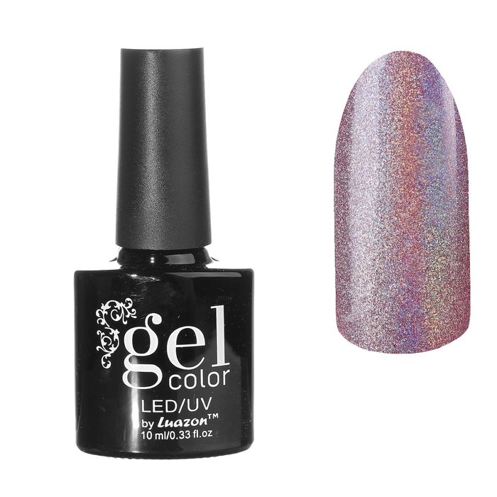 Гель-лак для ногтей "Голография", четырёхфазный LED/UV, 10мл, цвет 08-012 светло-розовый