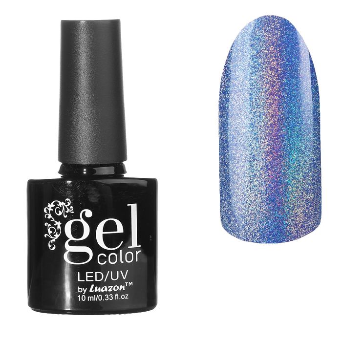 Гель-лак для ногтей "Голография", четырёхфазный LED/UV, 10мл, цвет 11-016 фиолетовый