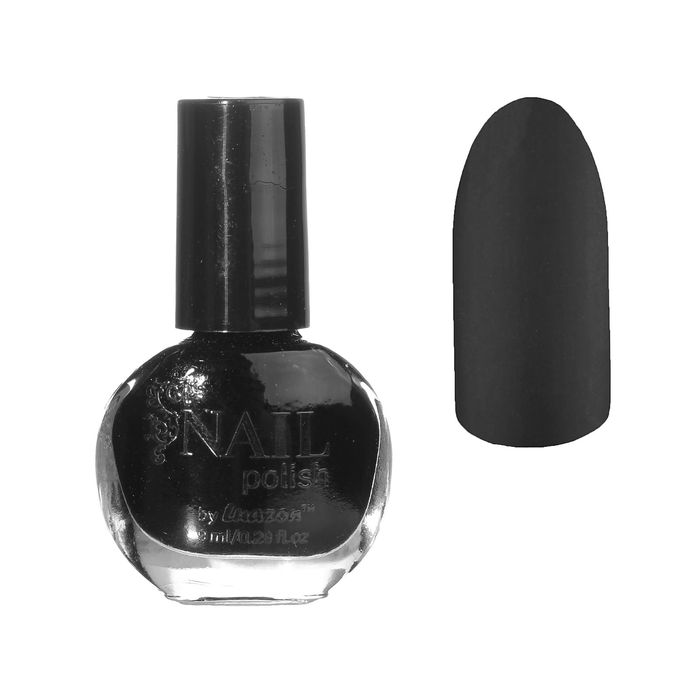 Лак для ногтей матовый, 9мл, цвет 02-02 чёрный