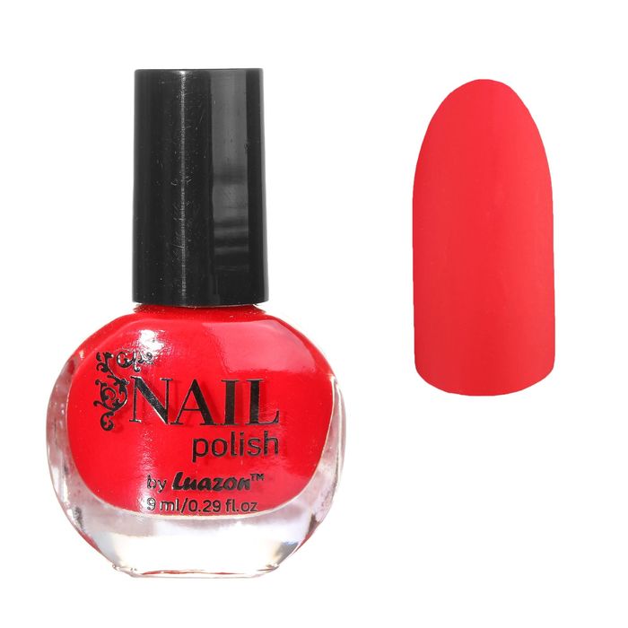 Лак для ногтей матовый, 9мл, цвет 06-09 красный