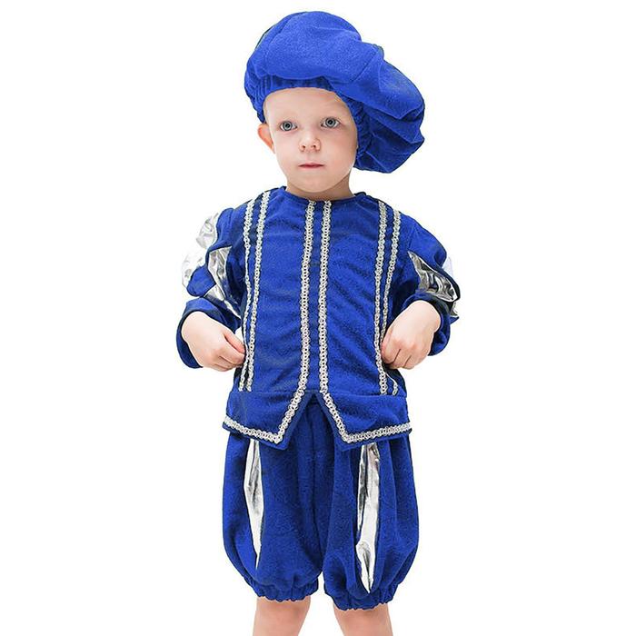 фото Карнавальный костюм "паж", берет, кофта, шорты, 5-7 лет, рост 122-134 см бока