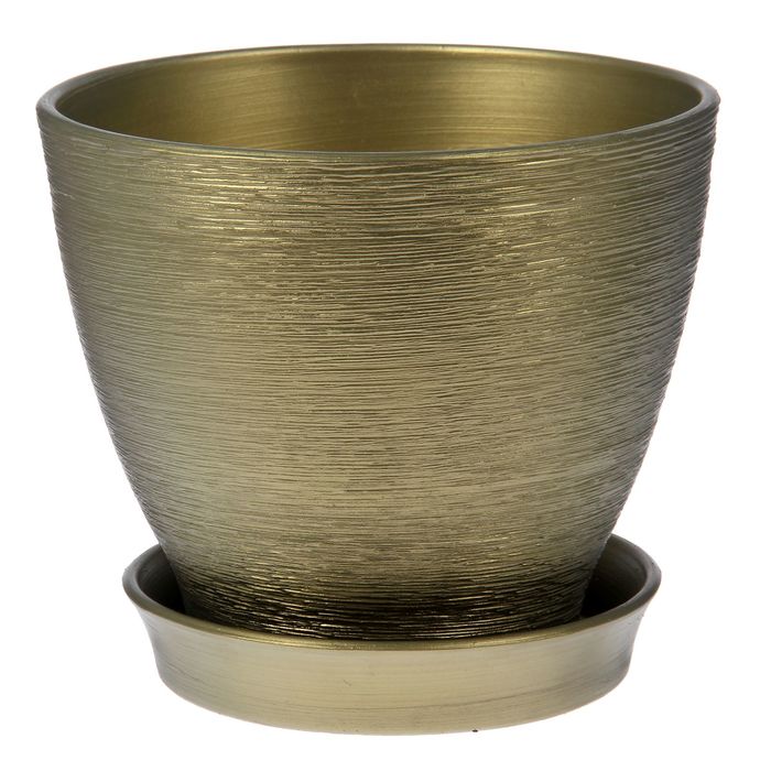 Горшок "Ксения 4" 5,25 л люкс Оливковый