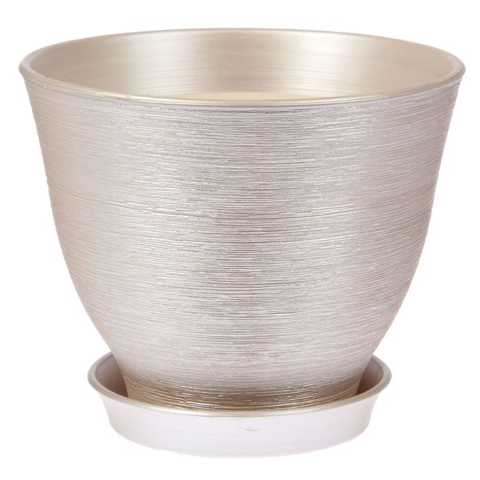 Горшок "Ксения 5" 7,5 л люкс Серебро