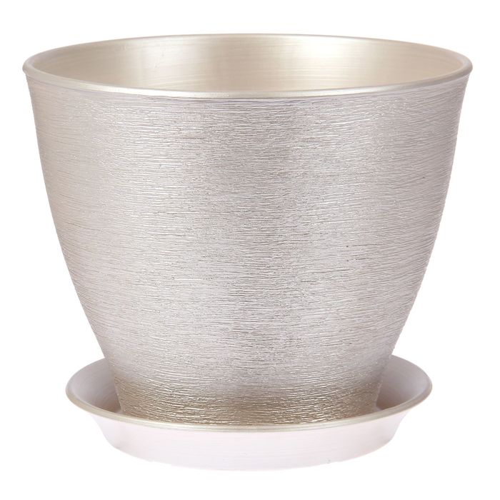 Горшок "Ксения 6" 11 л люкс Серебро