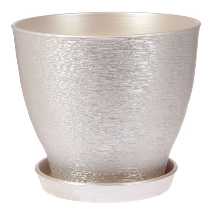 Горшок "Ксения 7" 15 л люкс Серебро