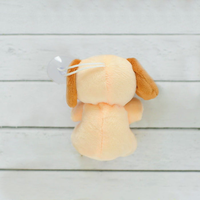 Мягкая игрушка-присоска "Собачка", сердце в лапках, цвета МИКС